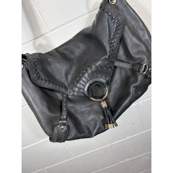 VINTAGE Cole Haan Collection F06 Shoulder Bag Black Leather Crossbody Adjustable - Picture 2 of 10